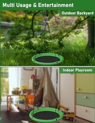 24 Inch Saucer Tree Swing Set for Kids & Adults, Adjustable Flying Round 24″