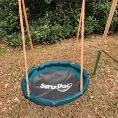 Deerfield Outdoor Swing Set with Slide, See Saw, Trapeze & Fun-Glidr
