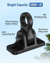 Heavy Duty Swing Hangers Hardware Included-Corrosion Resistant 2 Pack Black