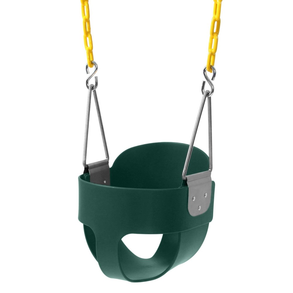 High Back Toddler Swing Seat with Yellow Chains – Fully Assembled Baby Swing