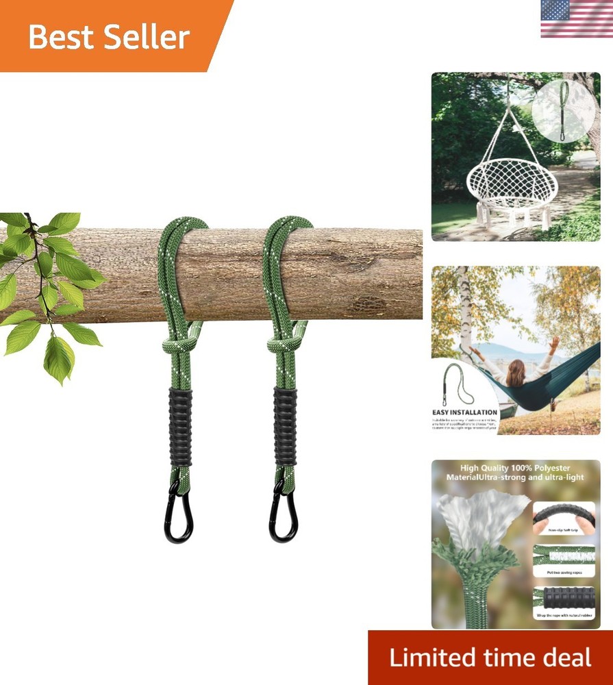 Heavy-Duty Tree Swing Ropes, 21” Hammock Strap Kit – 2 Pack