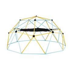 Uimoso 10FT Geometric Climbing Dome with Hammock Swing for Outdoor Play