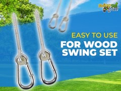 SWING SET STUFF INC 5/16″ X 3″ SWING HANGER WITH SPRING CLIPS WOOD (PAIR) 0271