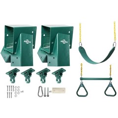 Heavy Duty Swing Sets Brackets Including 2 Green A-Frame Swing Set G+g+g+g