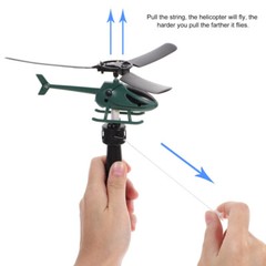 Pull String Helicopter Toy Funny Copter Educational Gift Toy for Children Kids