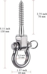 Percha oscilante resistente de acero inoxidable antioxidante permanente 2 piezas