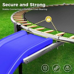 Plastic Trampoline Slide for 8-16FT, Heavy Duty Outdoor Slide for Trampoline,…