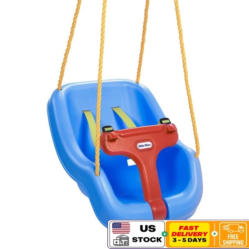 2-in-1 High Back Swing Baby Toddler Indoor Outdoor Safe Secure Fun Seat New