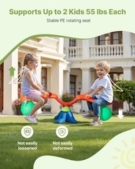 Kids Seesaw 55 Lbs Capacity 360 Degrees Rotating Teeter Totter Aged 3+