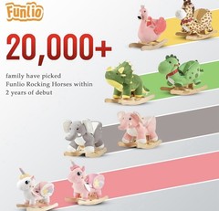 FUNLIO Dinosaur Baby Rocking Horse for Toddlers 1-3 Years Triceratops Rocking