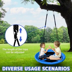 Saucer Swing for Kids – 40 Inch Outdoor Tree Swing with 660 lb Weight Capacit…
