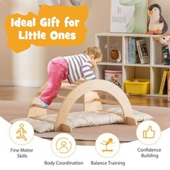 6 in 1 Climbing Arch for Toddlers with Collapsible Storage Bin Removable Cushion