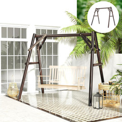 660 Lbs Porch Swing Frame, Heavy Duty A-Frame Wooden Swing Stand for DIY Paintin