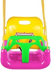 Kids Swing Seat, 3 in 1 Toddler Swing Chair Secure Swing Seat Detachable Pink