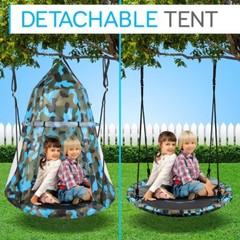 Serenelife Children’s Tree Swing Tent – Indoor/Outdoor-Hanging Rope Swing