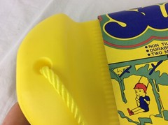 Vintage Kids Plastic Swing with Rope Yellow New