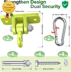 Swing Hangers for Wooden Sets Pack of 2 Heavy Duty Swingset Hardware with Lockin