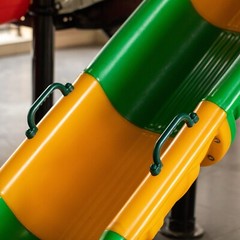 Green Plastic Safety Grab Handles Set, Kids Outdoor Play House Hand Grip Bars