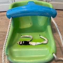 Toddler Swing Seat – Green/Blue with Safety Straps & Ropes