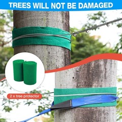 200FT Zip Line for Kids and Adults: Up To 400LBS Fast Tightening Zipline Kit