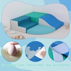 TODIBY 4-Pieces Climbing Toys for Toddlers: PU Leather – Soft Play Climbing f…
