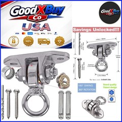 Stainless Steel Heavy Duty Swing Hanger 180°+360° Ceiling Mount for Yoga, Ham…