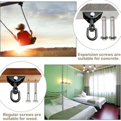 Heavy Duty Swing Hangers,1200 lb Hammock Hanging kit,360°Rotating Swing