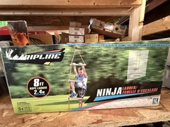 Ripline 8′ Ninja Climbing Polyethylene Rope Solid Wood Ladder NIB NOVI-B