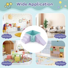 3-in-1 Foam Climbing Blocks for Toddlers w/ Ball Pit for Climbing Crawling