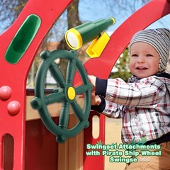 3 Pack Kids Playground Accessories Pirate Ship Steering Wheel Plastic Steerin…