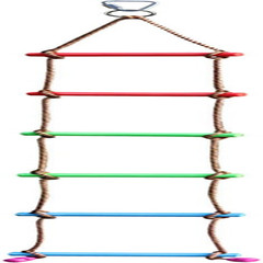 6.6FT Climbing Rope Ninja Ladder for Kids – Kids Ninja Warrior Obstacle Course A