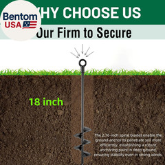 Ground Anchors Screw In, 18 Inch Heavy Duty Swing Set Ground Anchor Kit 6 Pack,