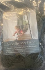 SENSORY SCOUT Mesh Sensory Swing Green Home or School With Ceiling Hanging Kit