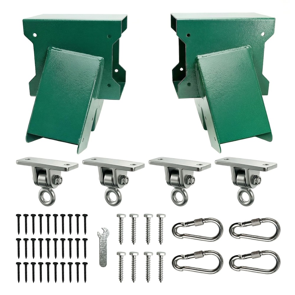 Swing Sets Brackets Heavy Duty – 2 A-Frame End Swing Set Brackets and 4 Swing…