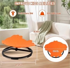 FAHKNS Spinning Chair Orange ADHD Autistic Kids Sensory Sit And Spin Upgrade NEW