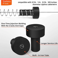 Trsmima Heavy Duty Stainless Steel Zipline Spring Brake Extra Long 6.5