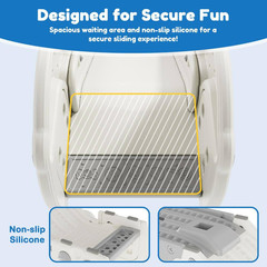 Adjustable Toddler Couch Slide, Adjustable Height Indoor Slide with HDPE Non-Sli