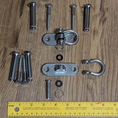 2Pcs 2000 lbs Load Capacity 304 Stainless Steel Swing Bracket Porch Swing Hangin