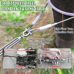 80FT Zip Line Kit for Adults – 500 Lbs Capacity, Stainless Steel, Backyard Fun