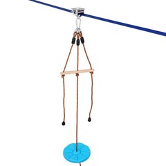 Uimoso 52 ft Zip Line Kit for Kids Adult Trolley Slackers Zipline Up to 500 lb