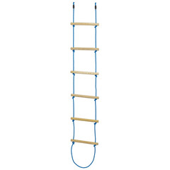 Trelines 7ft Rope Ladder: Wood Steps, 250lb Cap, Kids & Adults