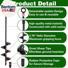 Ground Anchors Screw In, 18 Inch Heavy Duty Swing Set Ground Anchor Kit 6 Pack,