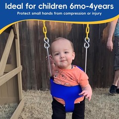 Take Me Away Toddler Swing – High Back Bucket Seat, Plastic-Coated Chains, Co…