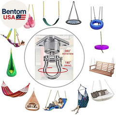Stainless Steel Hanger with Smooth Swing Bearings, Heavy Duty 180°+360° Swivel S