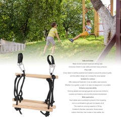 Rope Ladder 5ft 5 Steps 220lbs Bearing Wooden Kids Climbing Rope Ladder with