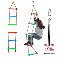 Climbing Rope Ladder Kids Tree Swing with Hanging Strap, Indoor and Outdoor