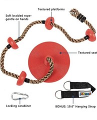 TREE Climbing Swings Rope Platforms And Disc Seat RED Swing Set Accessory Heavy