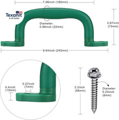 Set of 4 Safety Playground Handles,Swing Set Kids Safety Hand Grips for Playset,