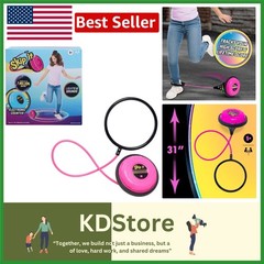Nostalgic 90s Skip It Toy – Light Up Ball and Digital Counter, Pink, 31-Inch