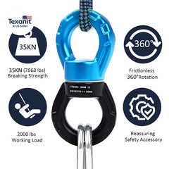 Swing Swivel 35KN Breaking Strength 360° Rotator Safety Rotational Device Hangin